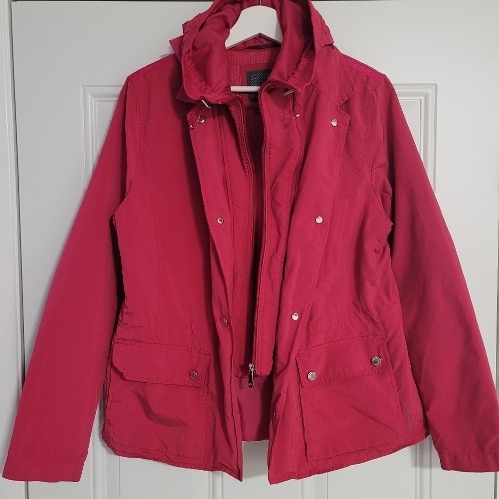 Geox Respira Hooded Thermal Jacket in Pink Rose Size Small